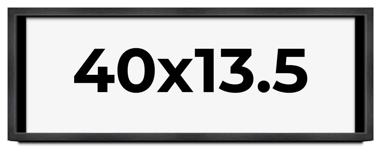 Panoramic Minimalist Grey Picture Frame - UV Acrylic, Foam Board Backing, Hanging Hardware